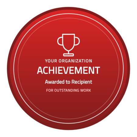 Achievement-double-ring-r0 badge template — Crimson