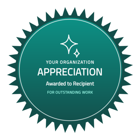 Appreciation-gear-edge-r3 badge template — Teal