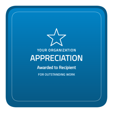 Appreciation-rounded-r4 badge template — Sky