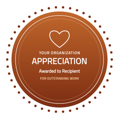 Appreciation-seal badge template — Bronze
