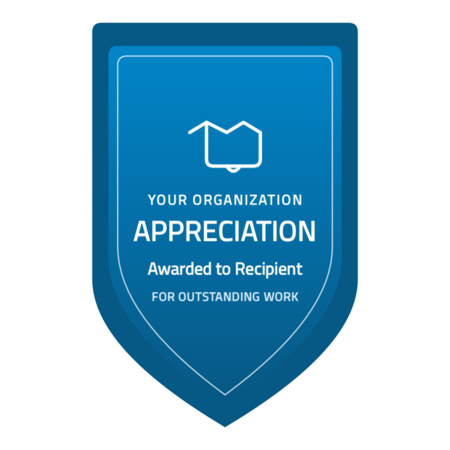 Appreciation-shield-r7 badge template — Sky