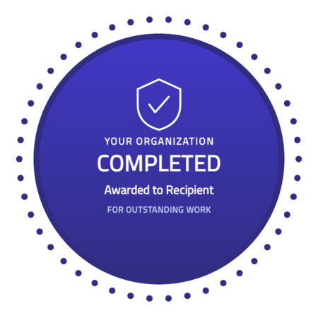 Completion-beaded-r1 badge template — Indigo