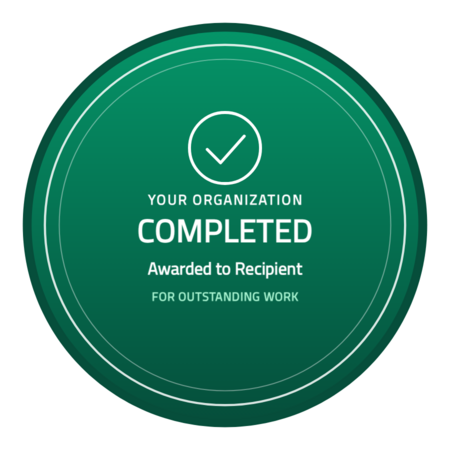 Completion-double-ring-r0 badge template — Emerald