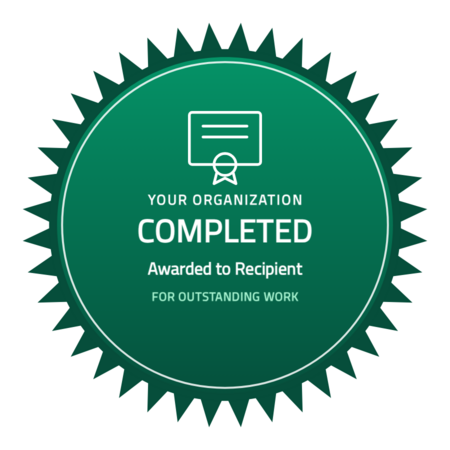 Completion-gear-edge-r3 badge template — Emerald