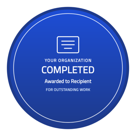 Completion-ringed-r8 badge template — Cobalt