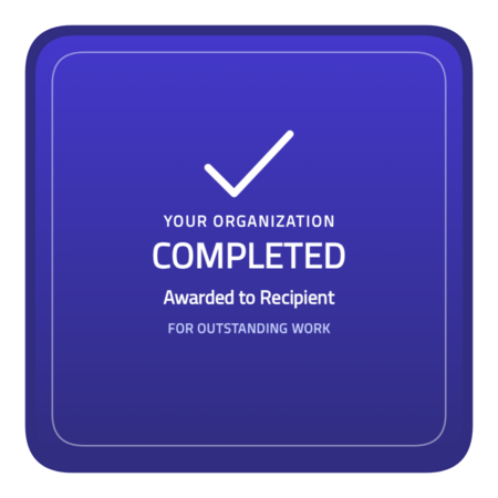 Completion-rounded-r4 badge template — Indigo