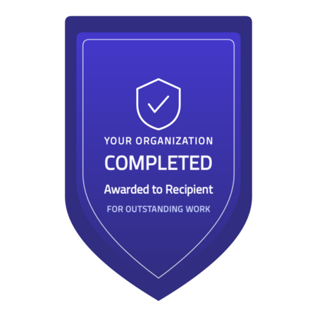 Completion-shield-r7 badge template — Indigo