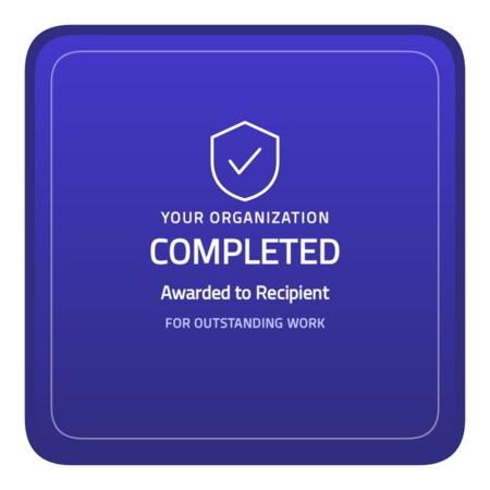 Completion-square badge template — Indigo