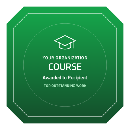 Course-cap badge template — Green