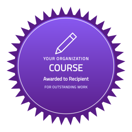 Course-gear-edge-r3 badge template — Purple