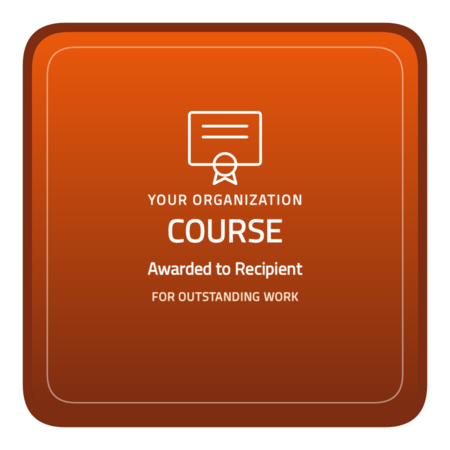 Course-rounded-r4 badge template — Orange