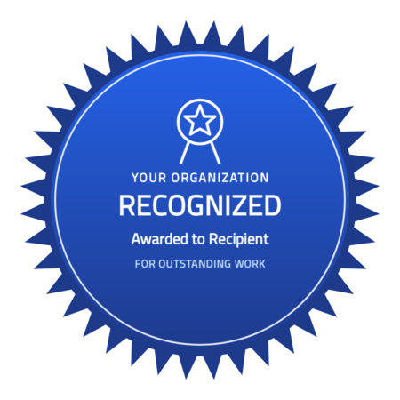Recognition-gear-edge-r3 badge template — Blue