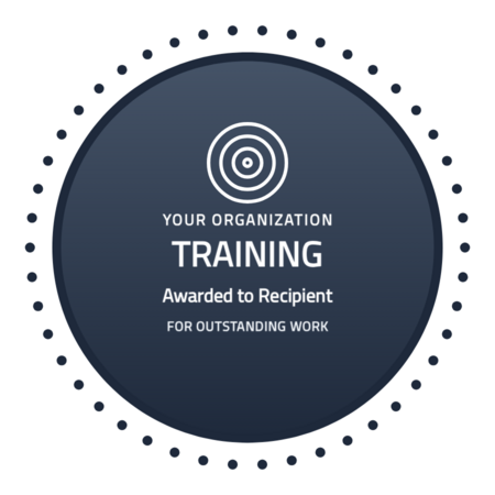 Training-beaded-r1 badge template — Slate