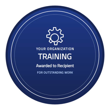 Training-double-ring-r0 badge template — Navy