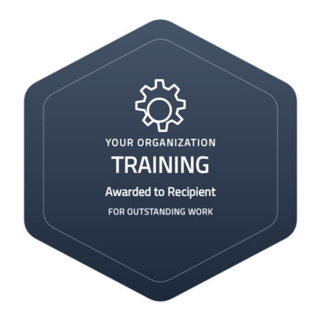 Training-hexagon badge template — Slate