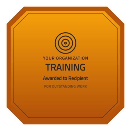 Training-octagon badge template — Amber