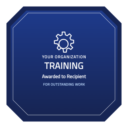 Training-octagon-r6 badge template — Navy