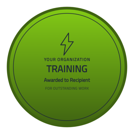 Training-ringed-r8 badge template — Lime