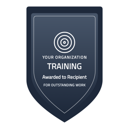 Training-shield-r7 badge template — Slate