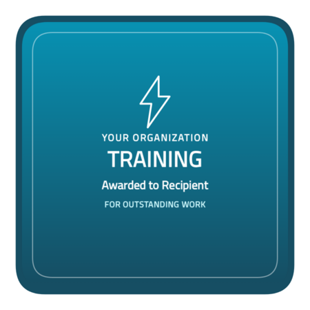 Training-square badge template — Cyan