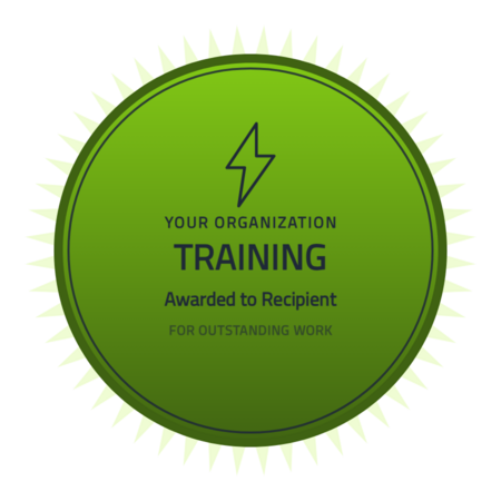 Training-sunburst-r2 badge template — Lime