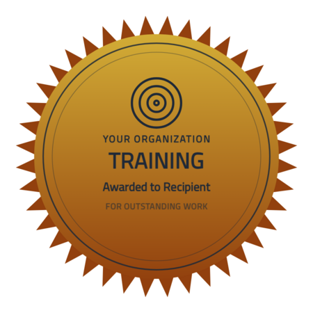 Training-target badge template — Gold