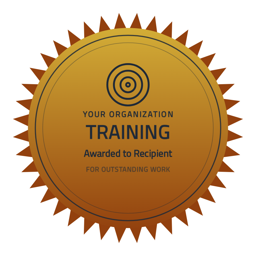 Training-target badge template — Gold