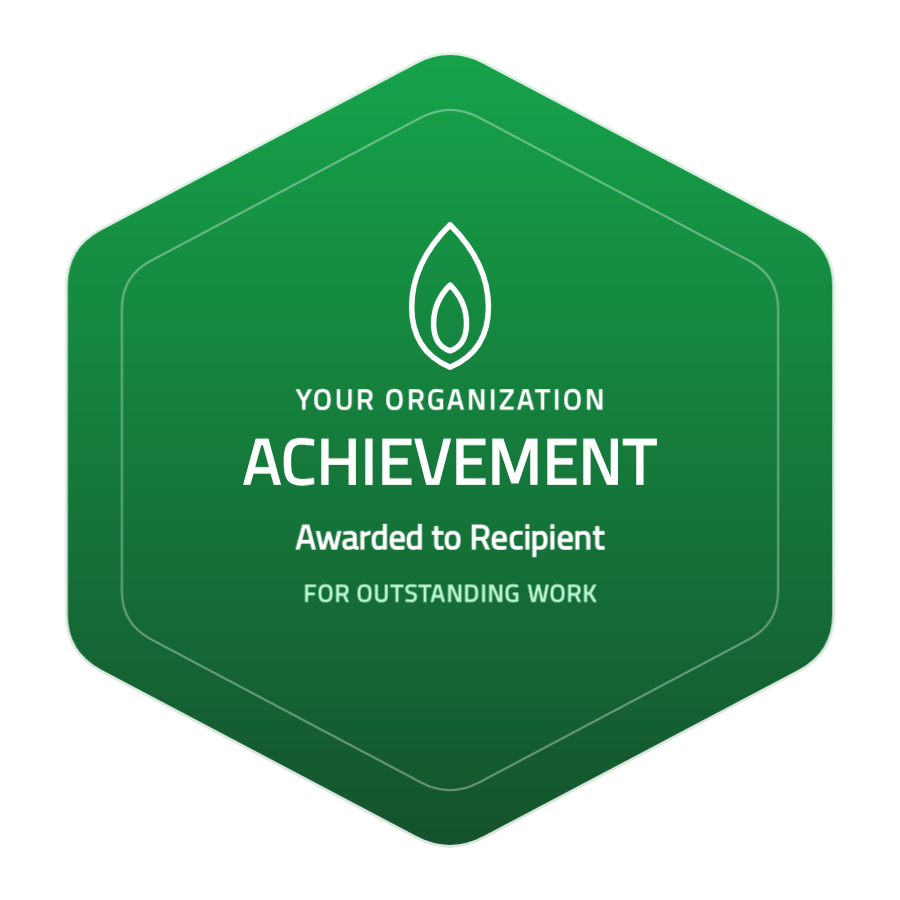 Distingveret Hexagon-præstationsbadge-skabelon — Gratis