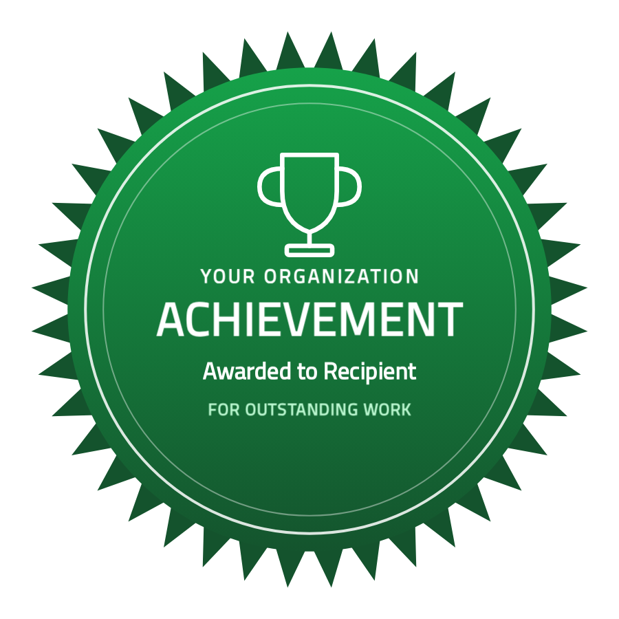 Professional & Impactful Achievement Badge Template — Free, 8 Colours