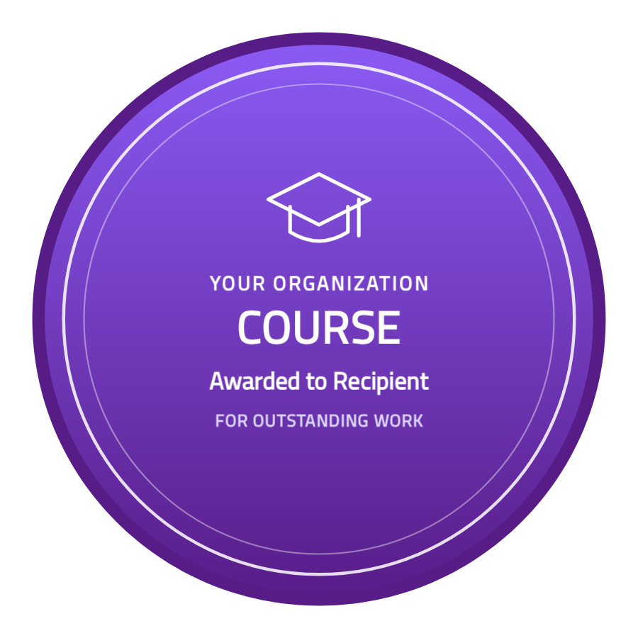 Plantilla de insignia de curso de doble anillo audaz — Gratis