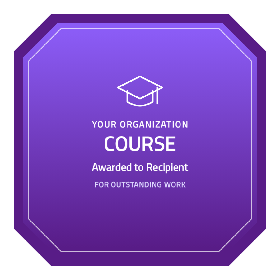 Plantilla de Insignia de Curso Octágono Audaz — Gratis