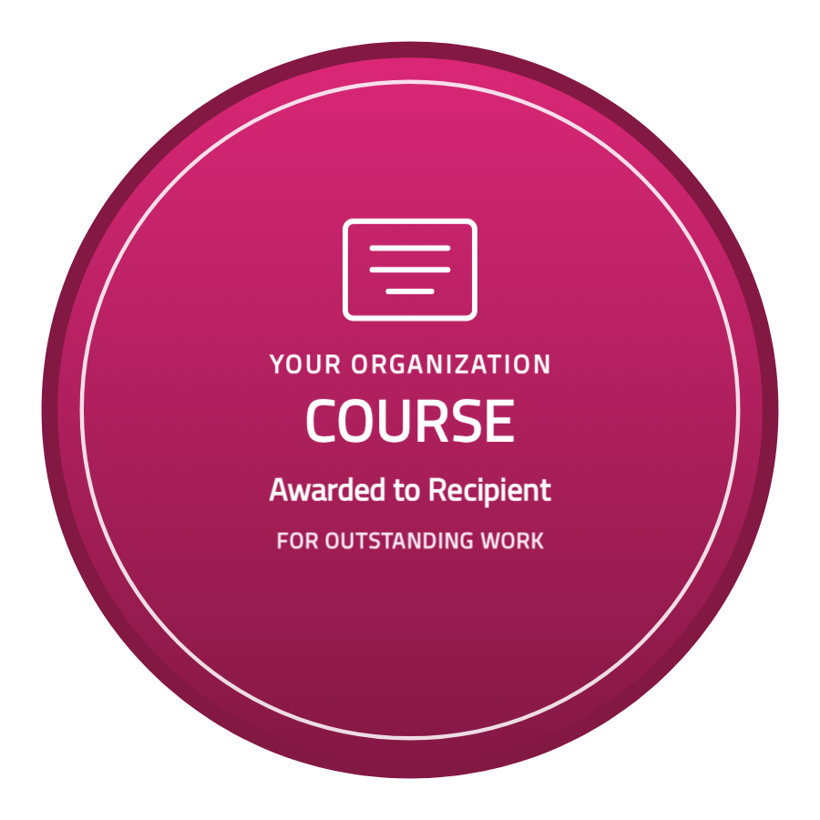 Plantilla de insignia de curso con anillo audaz — Gratis