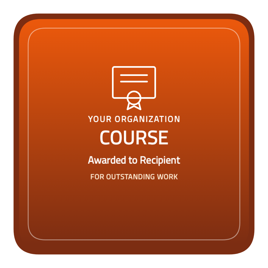 Plantilla de Insignia de Curso Redondeada y Audaz — Gratis