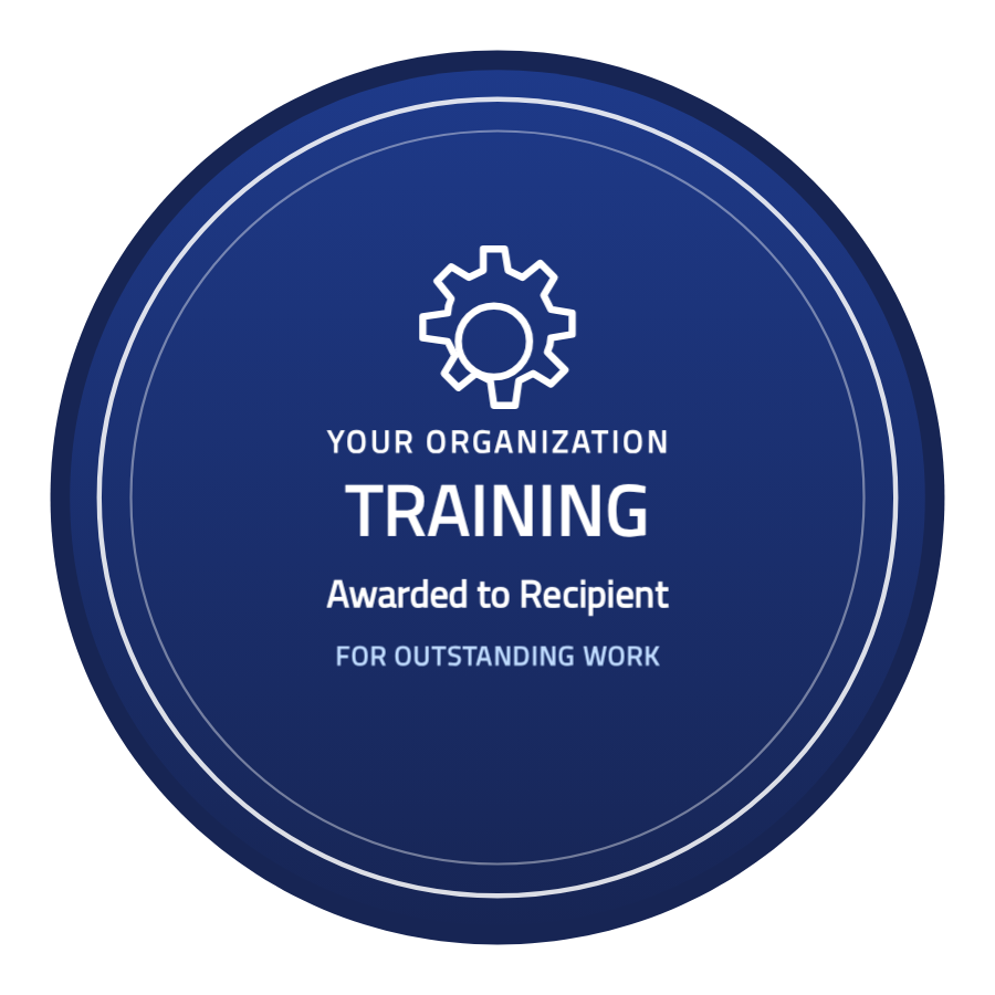 Elegant Double-ring Training Badge Template — Free