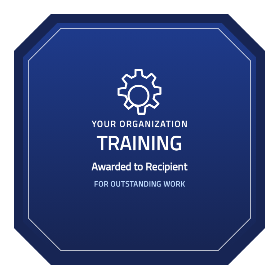 Elegant ottekantet træningsbadge-skabelon — Gratis