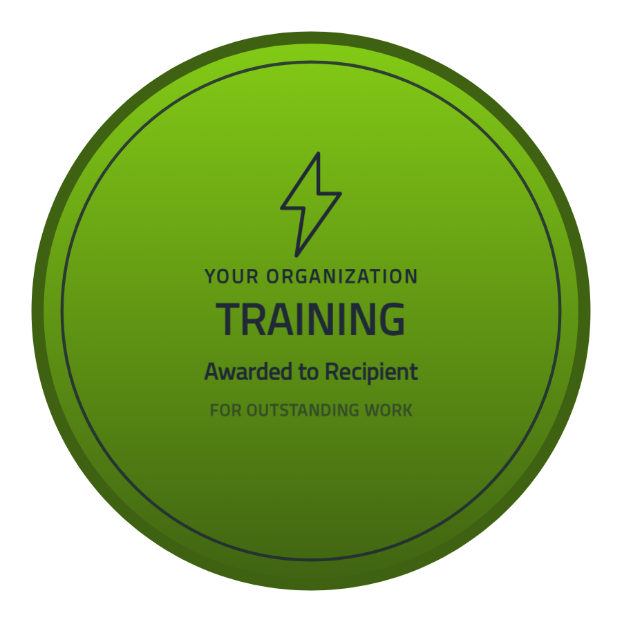 Elegant Ringed Training Badge Template — Free