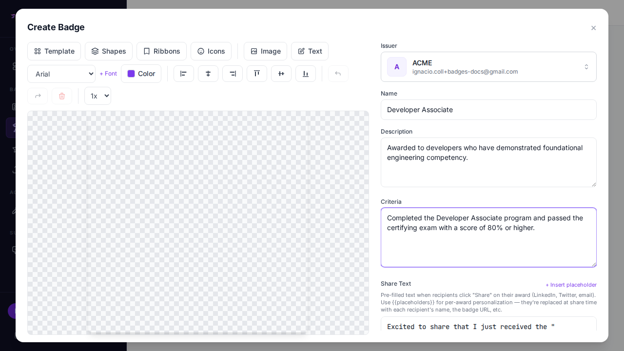Crea credencial — llenç buit i barra lateral