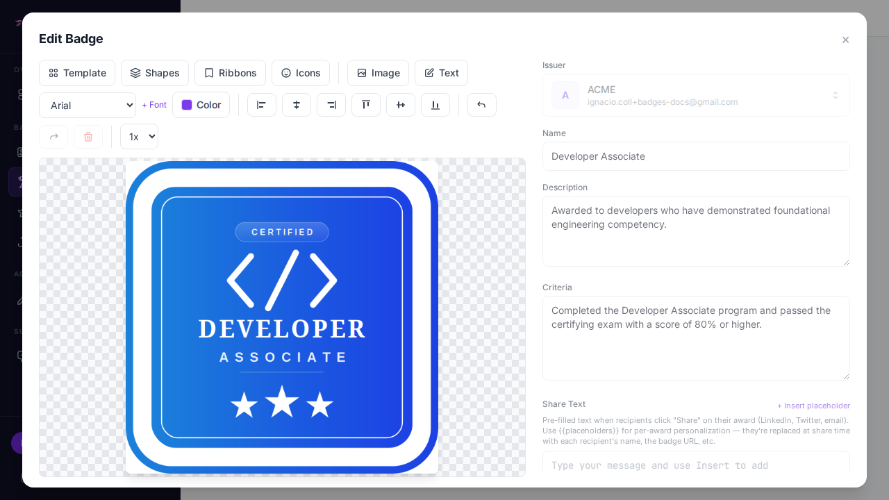 Detall de credencial — Developer Associate
